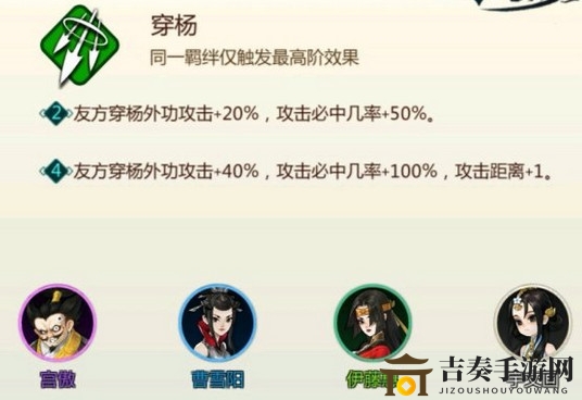 剑网3指尖对弈穿杨羁绊阵容搭配玩法全攻略