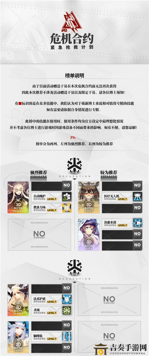 明日方舟急救干员盘点，危机合约攻略推荐