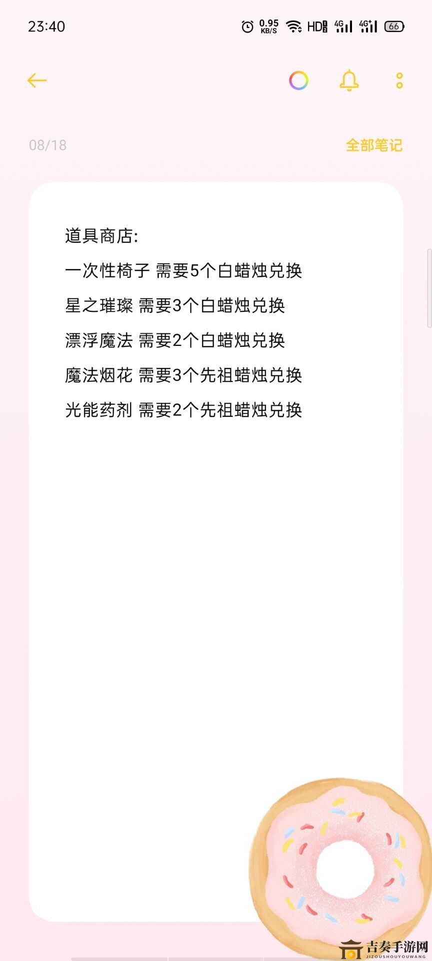 光遇魔法商店兑换表一览 魔法商店价格及内容介绍