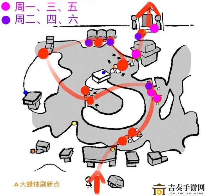 光遇暮土寻烛秘籍，路线解析蜡烛分布详览