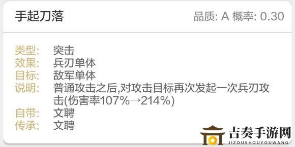 《三国志战略版》手起刀落战法A级运用技巧解析