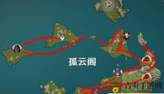 原神孤云阁高效刷怪攻略，快速省时路线分享
