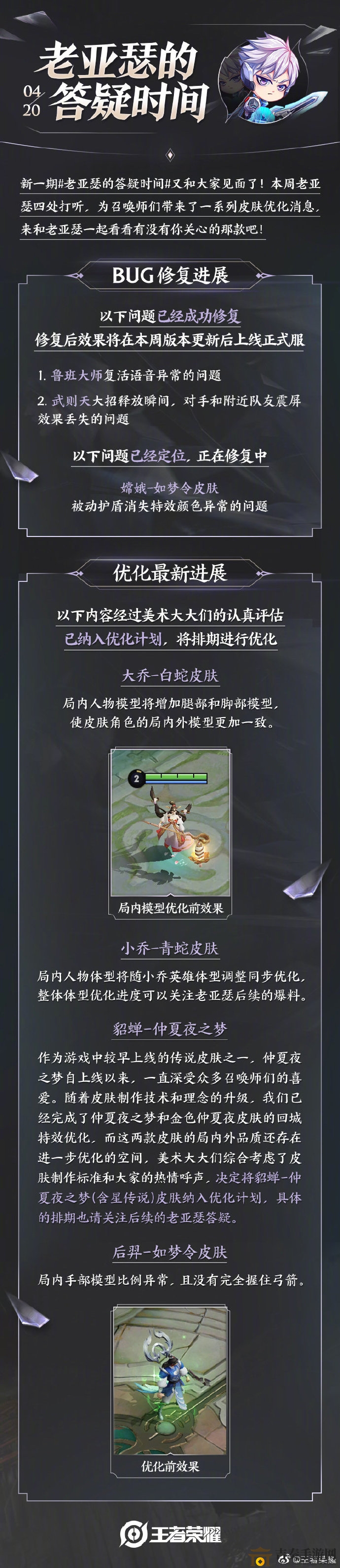 《王者荣耀》皮肤升级计划揭晓，仲夏夜之梦焕新登场