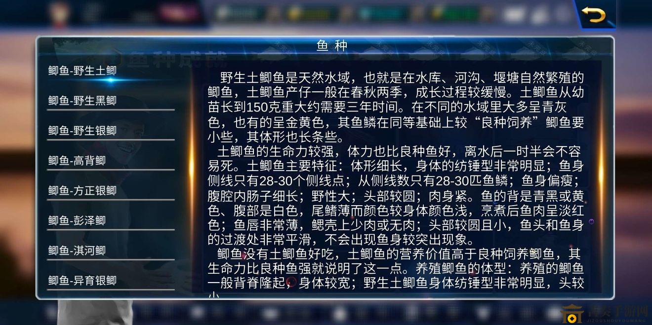 垂钓宗师鱼种介绍 鱼种类型与环境分布说明