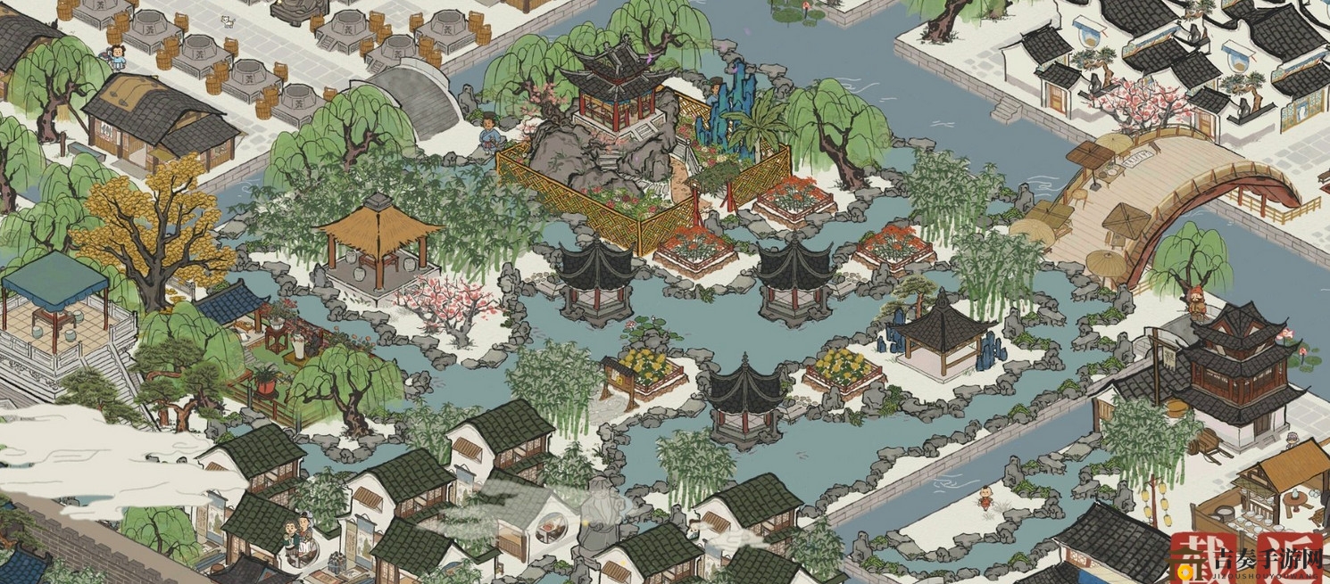 江南百景图人工湖巧规划，布局示例大公开