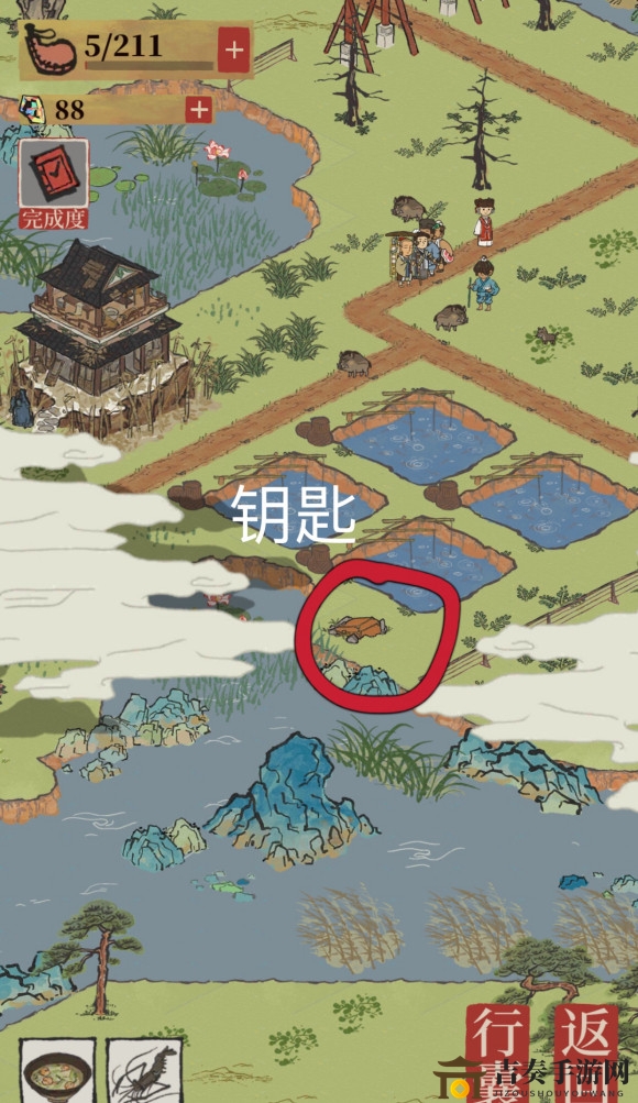 江南百景图应天城郊宝箱与钥匙具体位置攻略