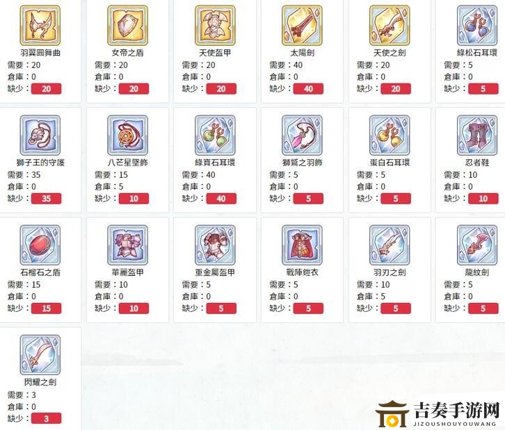 公主连结升级rank材料表 升级rank材料一览