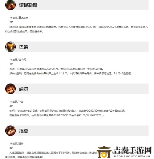 云顶之弈宇航员阵容介绍 云顶之弈宇航员都有哪些英雄