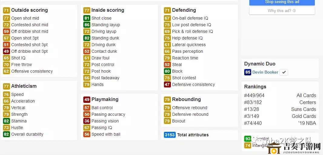 《NBA 2K19》实用金卡推荐